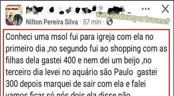 Nunca nem pensou em me dá